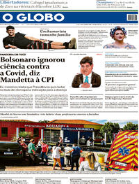 Capa do jornal O Globo 05/05/2021