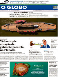 Capa do jornal O Globo 05/06/2021