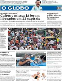 Capa do jornal O Globo 06/04/2021