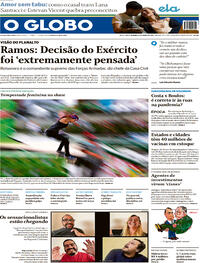 Capa do jornal O Globo 06/06/2021