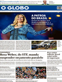 Capa do jornal O Globo 06/11/2021