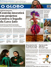 Capa do jornal O Globo 07/02/2021
