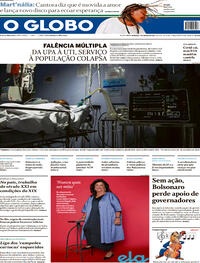 Capa do jornal O Globo 07/03/2021