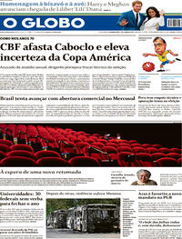 Capa do jornal O Globo 07/06/2021
