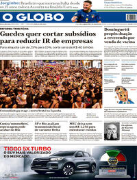 Capa do jornal O Globo 07/07/2021
