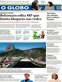 Capa do jornal O Globo 07/09/2021