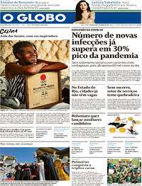 Capa do jornal O Globo 08/03/2021