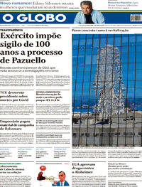 Capa do jornal O Globo 08/06/2021