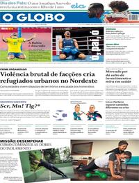 Capa do jornal O Globo 08/08/2021