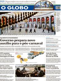 Capa do jornal O Globo 10/02/2021