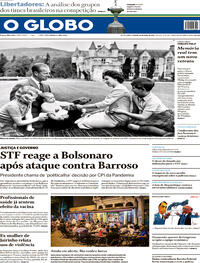 Capa do jornal O Globo 10/04/2021