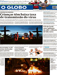 Capa do jornal O Globo 10/05/2021