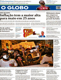 Capa do jornal O Globo 10/06/2021