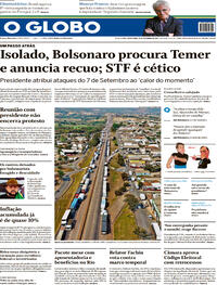Capa do jornal O Globo 10/09/2021