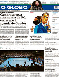Capa do jornal O Globo 11/02/2021