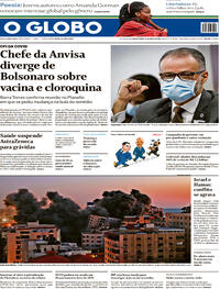 Capa do jornal O Globo 12/05/2021
