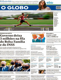 Capa do jornal O Globo 12/09/2021