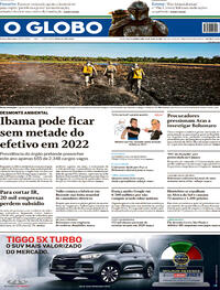 Capa do jornal O Globo 14/07/2021