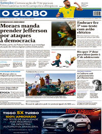 Capa do jornal O Globo 14/08/2021