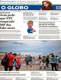 Capa do jornal O Globo 14/09/2021