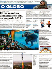 Capa do jornal O Globo 14/10/2021