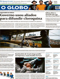 Capa do jornal O Globo 16/05/2021