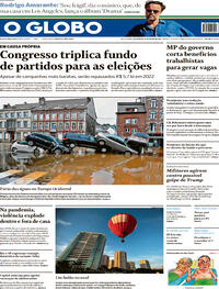 Capa do jornal O Globo 16/07/2021