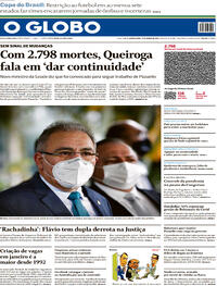 Capa do jornal O Globo 17/03/2021