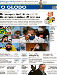 Capa do jornal O Globo 19/10/2021