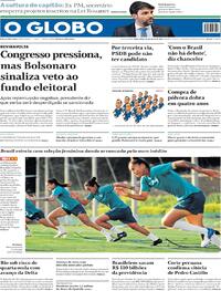 Capa do jornal O Globo 20/07/2021