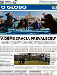 Capa do jornal O Globo 21/01/2021