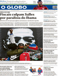 Capa do jornal O Globo 21/04/2021