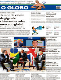 Capa do jornal O Globo 21/09/2021