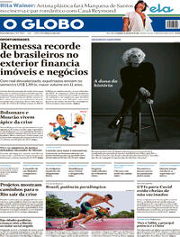 Capa do jornal O Globo 22/08/2021