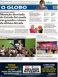 Capa do jornal O Globo 23/05/2021