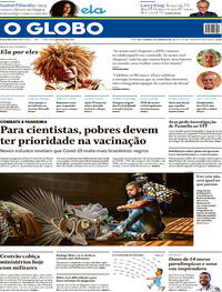 Capa do jornal O Globo 24/01/2021