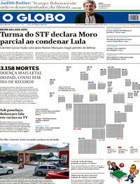 Capa do jornal O Globo 24/03/2021