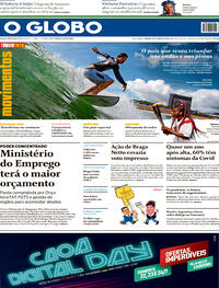 Capa do jornal O Globo 24/07/2021