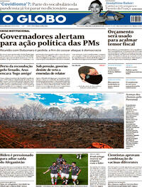 Capa do jornal O Globo 24/08/2021