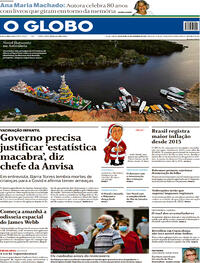Capa do jornal O Globo 24/12/2021