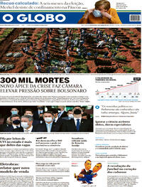 Capa do jornal O Globo 25/03/2021