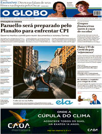 Capa do jornal O Globo 25/04/2021