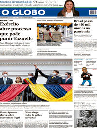 Capa do jornal O Globo 25/05/2021