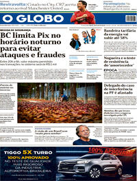 Capa do jornal O Globo 28/08/2021