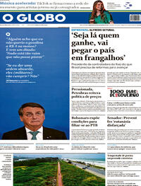 Capa do jornal O Globo 28/09/2021