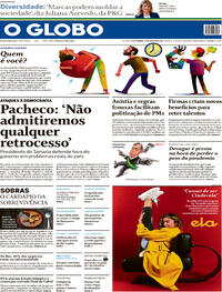 Capa do jornal O Globo 29/08/2021
