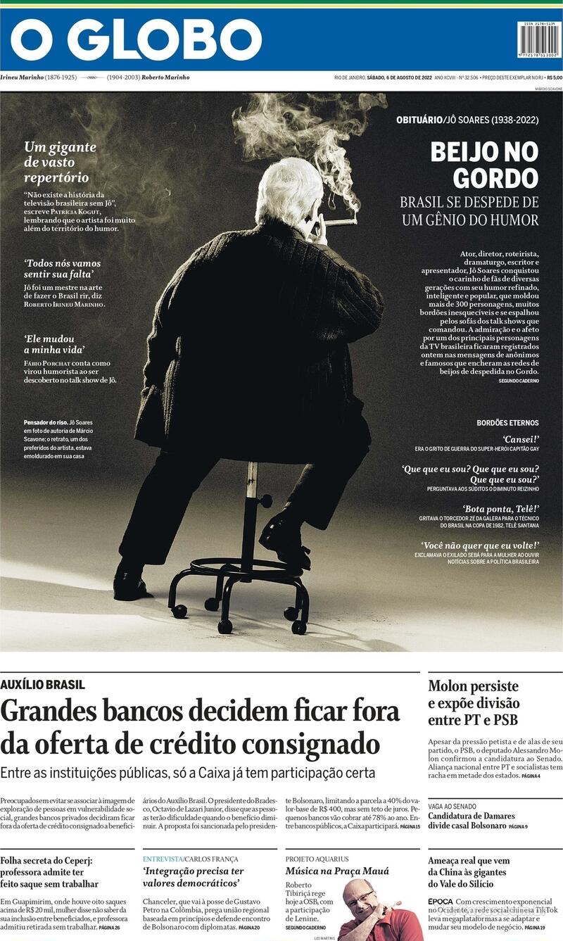 Capa O Globo Edição Segunda 3 De Janeiro De 2022 0279