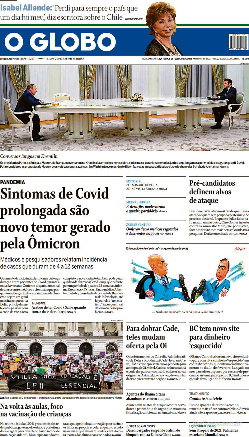 Jornal O Globo on X: Capa da edição desta terça-feira; confira