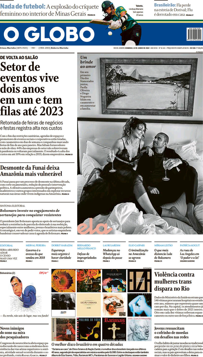 Capa O Globo Edição Domingo18 De Outubro De 2020 9039