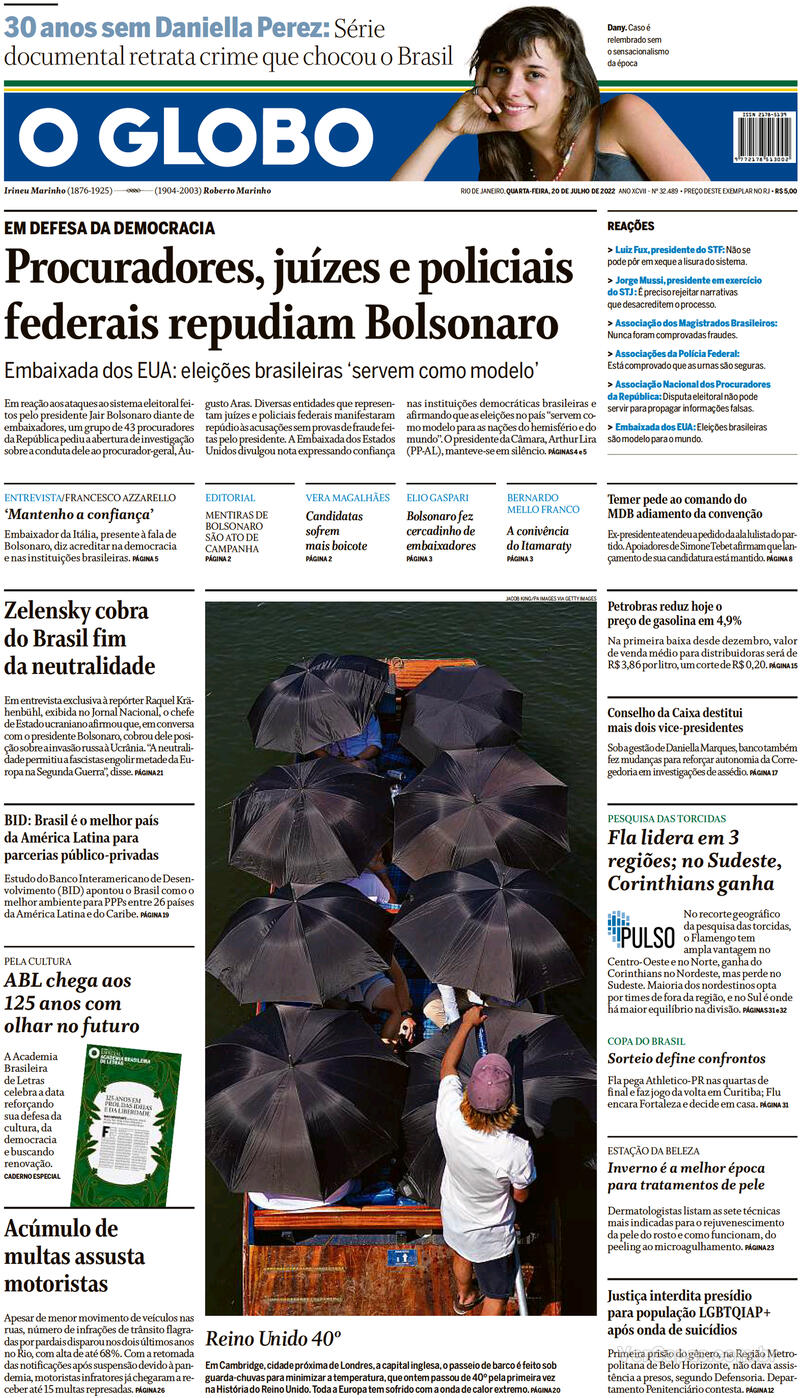 Capa O Globo Sexta10 De Janeiro De 2020 9438